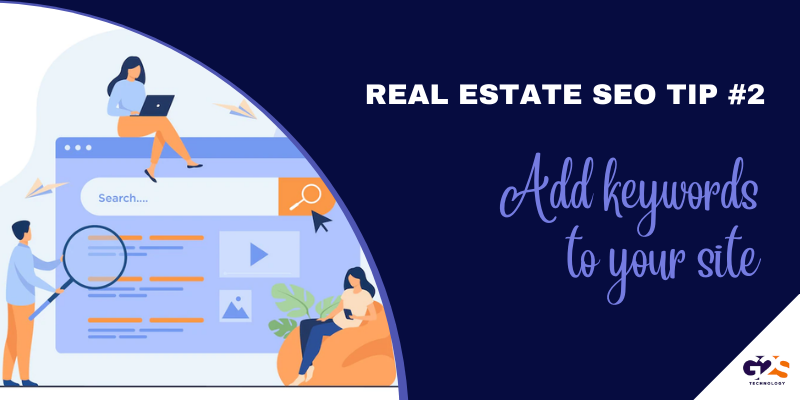 Real Estate SEO Tip - Add keywords to your website