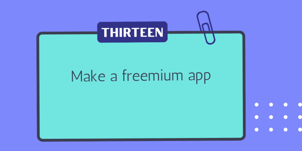 Make a freemium app