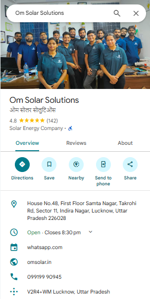 Om SOlar Lucknow