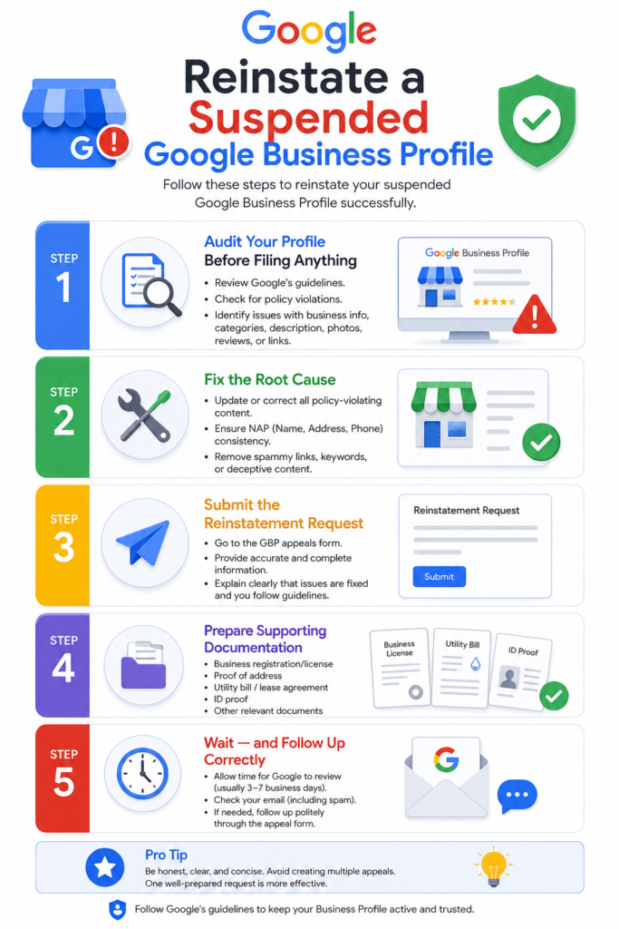 Reinstate a Suspended Google Business Profile